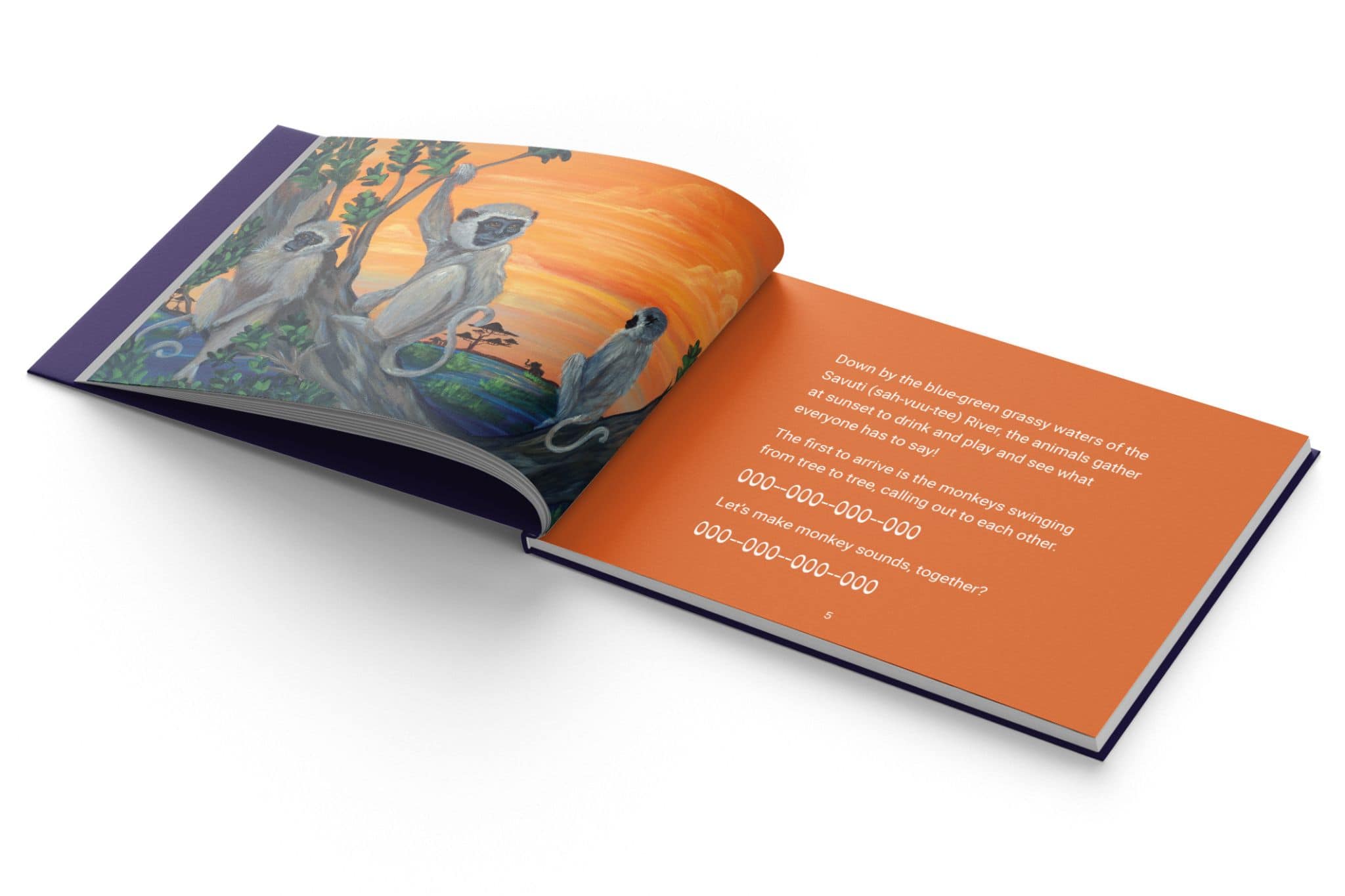Children's Book Printing: The Dancing Hippo (Interior)