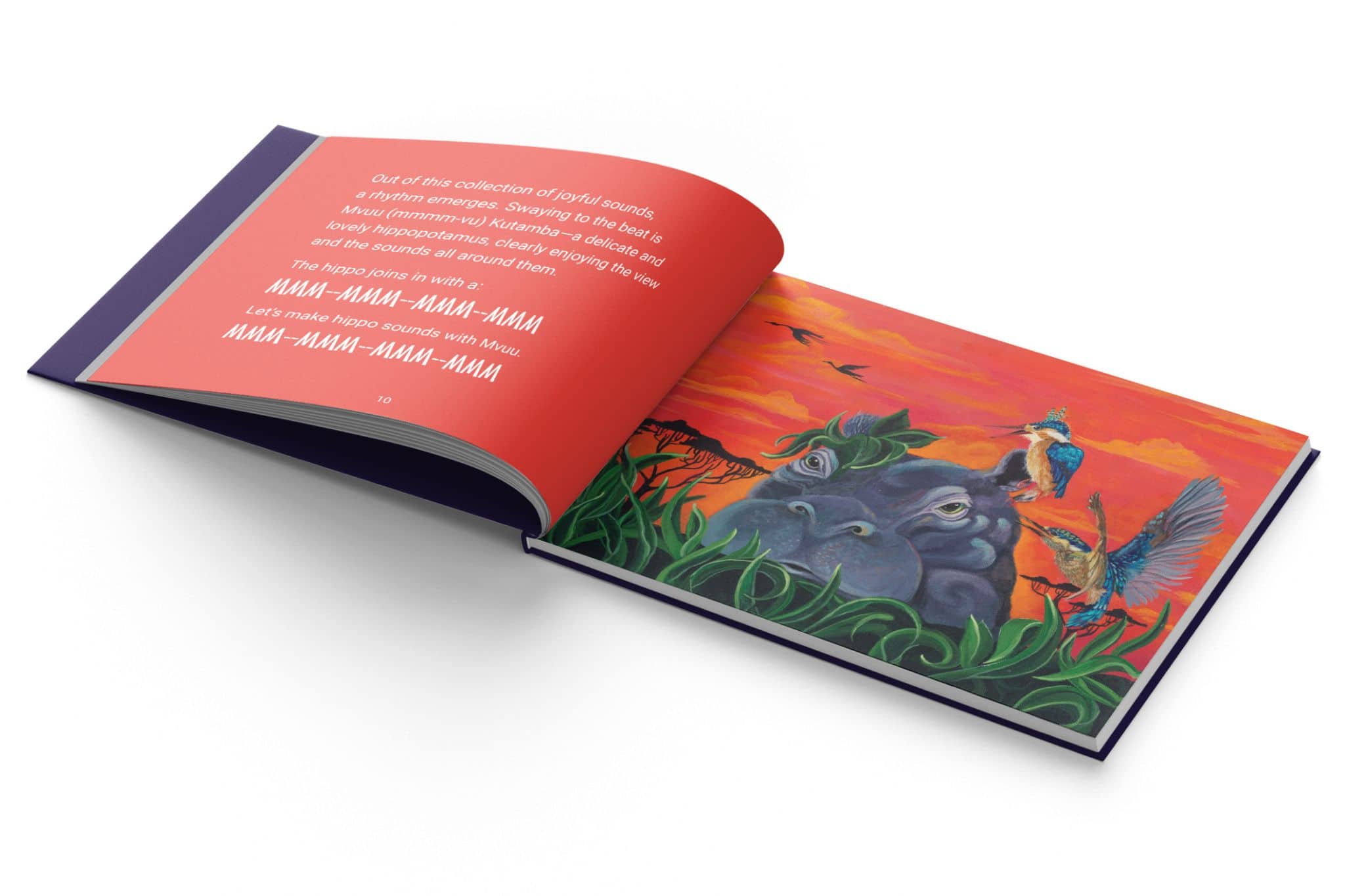 Children's Book Printing: The Dancing Hippo (Interior)