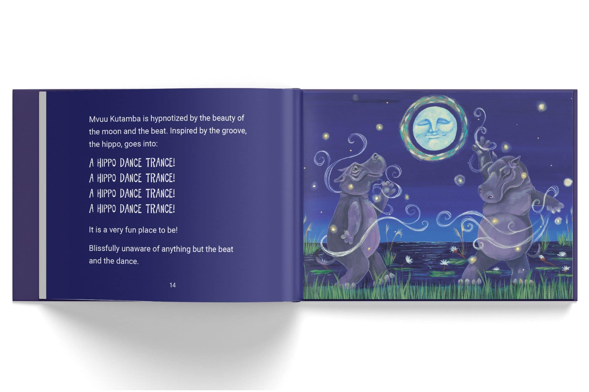Children's Book Printing: The Dancing Hippo (Interior)