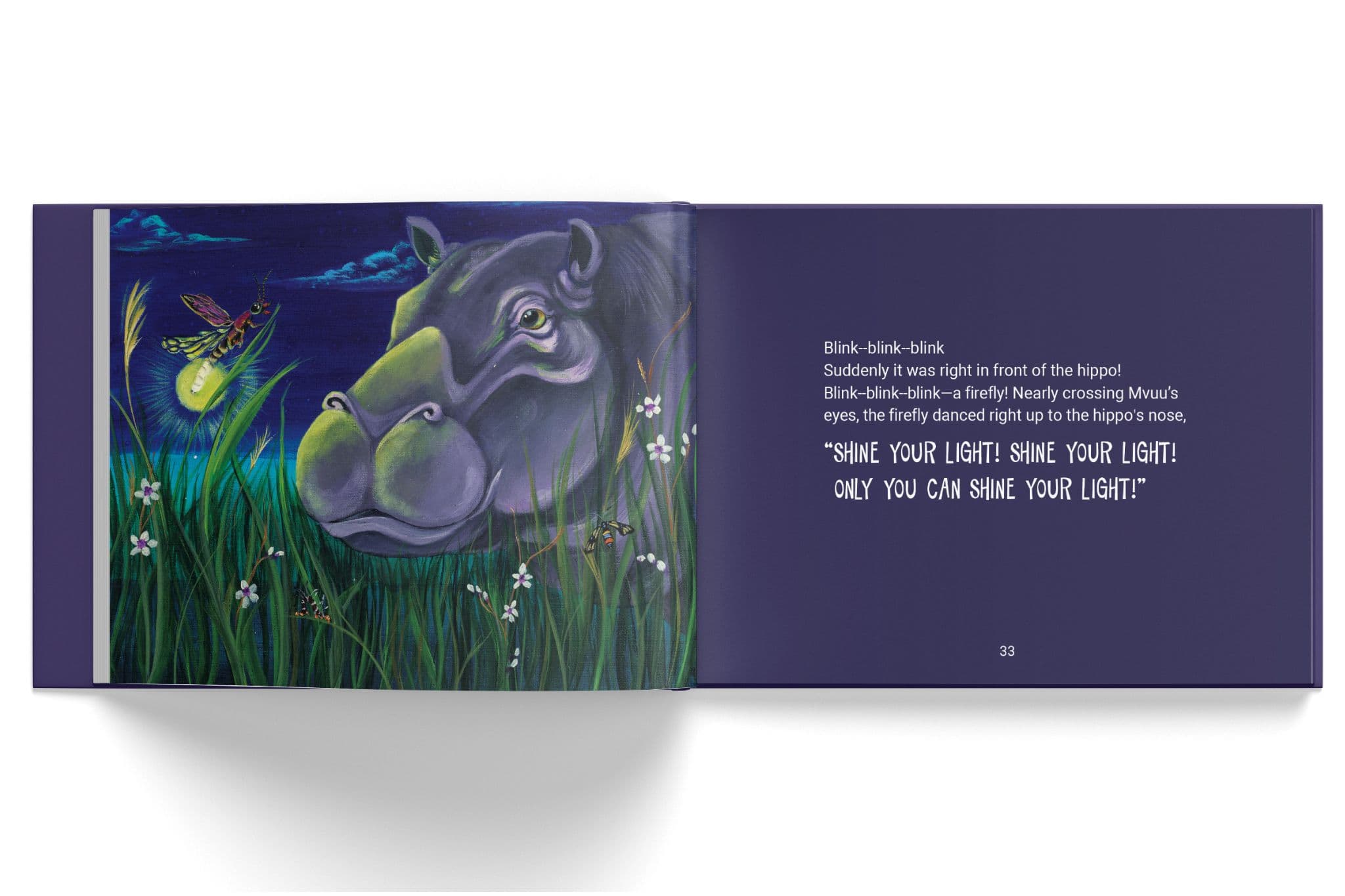 Children's Book Printing: The Dancing Hippo (Interior)
