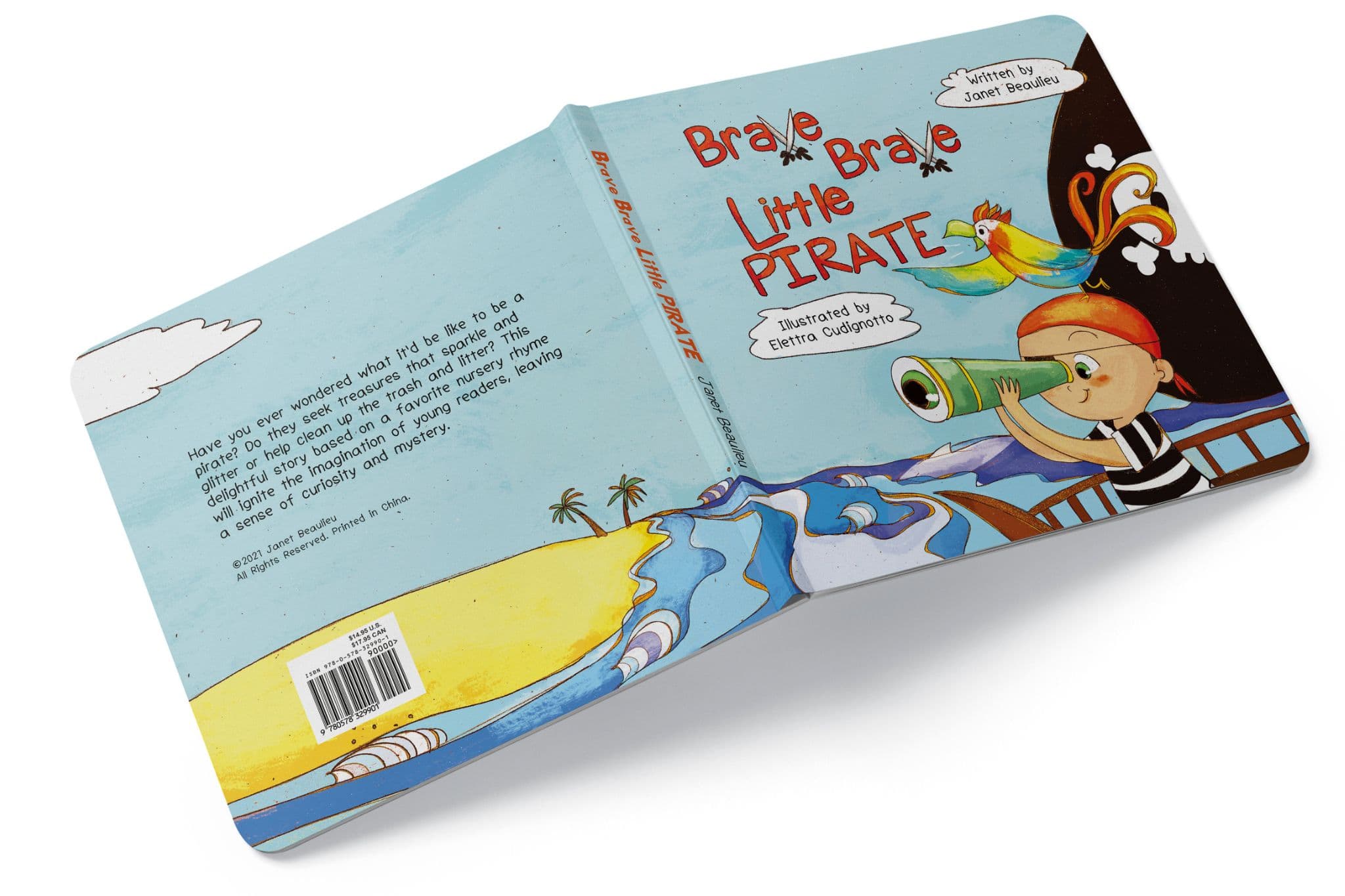Self Published Board Book: Be Brave Little Pirate (Cover)