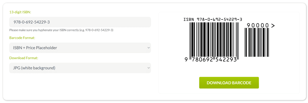 PufferPrint ISBN Barcode Generator